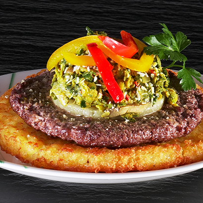 Verdensbøf med mos og bernaise sauce
